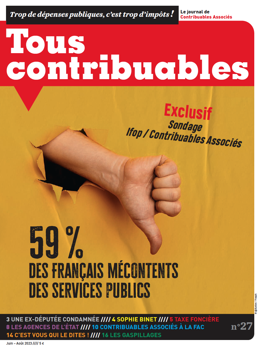 Tous contribuables ! N°27 « 59 % des Français mécontents des services publics » PDF Image